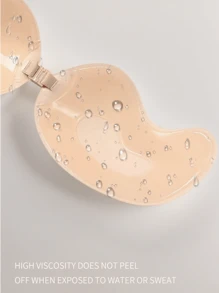 2/1 Pair Adhesive Strapless Push-Up Bra, Invisible Backless Sticky Bra, Seamless Bra For Dresses & Gowns, Mango-Shaped Bra, Lingerie & Pasties - Multicolor - View 4