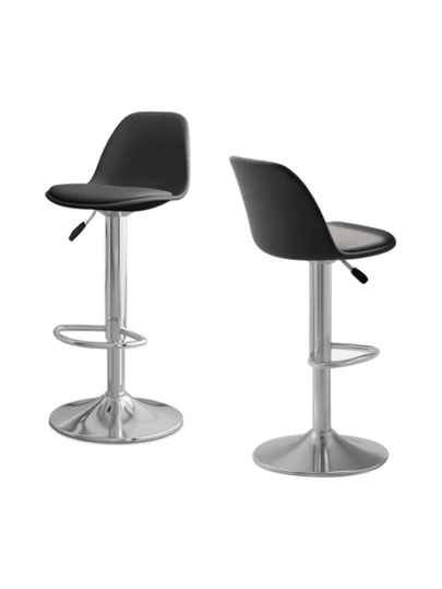 Set de 2 taburetes de bar giratorios. Altura regulable, sillas de bar, taburetes de mostrador vintage con respaldo y diseño de giro de 360°. Set de 2 taburetes de bar giratorios, altura regulable, con respaldo y pedal, sillas de bar para restaurantes.