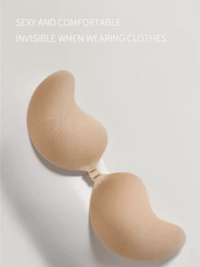 2/1 Pair Adhesive Strapless Push-Up Bra, Invisible Backless Sticky Bra, Seamless Bra For Dresses & Gowns, Mango-Shaped Bra, Lingerie & Pasties - Multicolor - View 7
