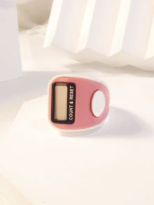 1pc Colorful Electronic Ring Counter, Portable Finger Ring Tally Counter With Long Battery Life, Multi-Channel Counting, Anti-Reset, Precise Digital Display