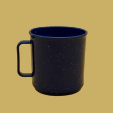 Paquete de 8 tazas estilo peltre de 430 ml, polipropileno reciclable, BPA free, 8.8*8.5 cm, resistentes, reutilizables y aptas para microondas y lavavajillas. - Azul Marino - Ver 2