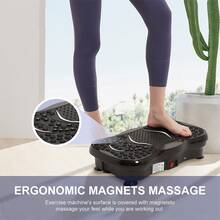 LIPETY Vibrator, Full Body Vibration Board Exercise Equipment With Resistance Bands, Women Men Weight ,Quiet Motor Speed Control, Wireless Speaker, With Remote Control, Without Battery For Weight Loss Shaping Toning Wellness Home Gyms Workout - UK Plug(220-240V) - View 6