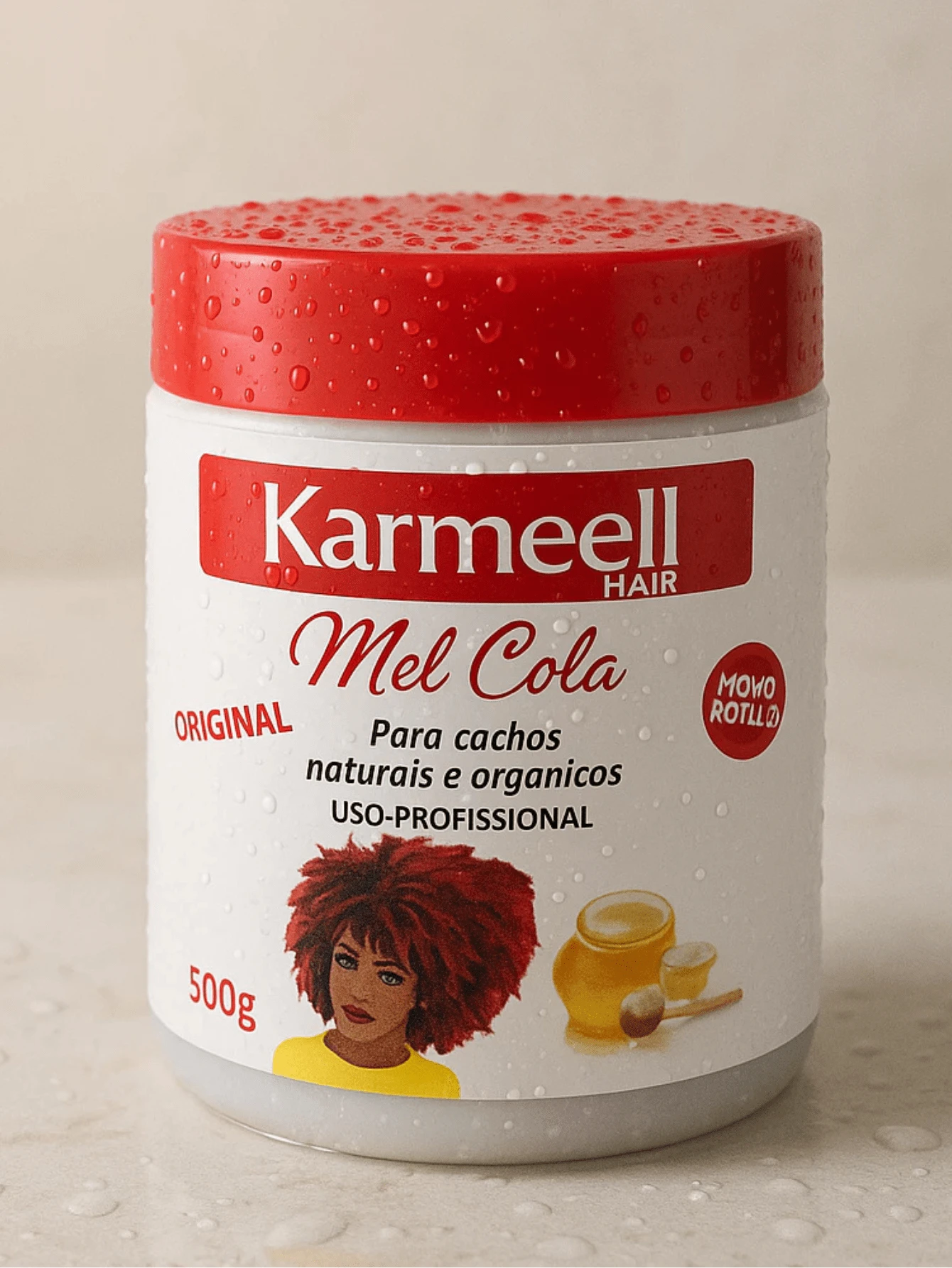 Mel Cola Karmeell Fixador de Cabelos Alta Fixação e Brilho – 500g - Branco - Visão 1