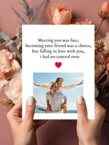 1pc Personalized Picture Card-6Styles,,Customized Photo &Text Greeting Card ,Romantic Love Card, Valentine's Day Card,Birthday Greeting Gift Card,Perfect For Valentine's Day, Anniversaries, Birthdays - Ideal Gift For Loved Ones - Multicolor - View 13