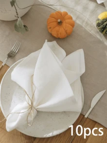 1/6/10/30pcs Linen Napkins Placemats, Farmhouse Style Dining Mats, French Country Decor For Restaurant, Dining Table - Multicolor - View 8