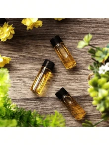 1/2/4/6 Stücke klare Glasfläschchen mit Schraubverschluss und Kunststoffstopfen auslaufsicher für Öl-Proben, Aromatherapie, Duftstoffe, leicht für Parfümreisen
