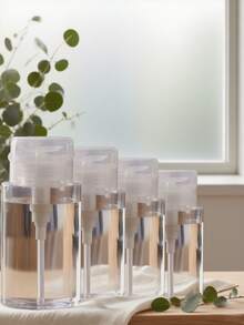 1/5pcs Pump Bottle For Nail Polish Remover, 120ml/200ml Capacity, Suitable For Makeup Remover, Travel Or Home Use Nails Nails Supplies Nail Stuff - Clear - View 3