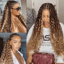 Human Braiding Hair 18 Inch 2 Bundles Human Hair Braiding Hair No Weft Deep Wave Bulk Human Hair For Braiding Hair Extensions For Boho Braids Wet And Wavy 120g P4/27 - S4/27 - 查看 3