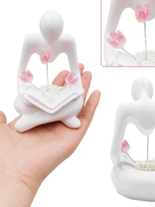 1pc Resin Statue Tulip Night Light Decoration, Modern Minimalist Living Room Home Decor Abstract Creative Personalized Ornament Birthday Gift