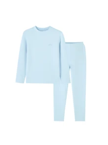 Annil Children's Clothing For Girls, Girls, Boys, Boys, Middle-Aged And Young Children, Teenagers, Mid-Neck Long-Sleeved Base, Autumn And Pants Sets, Home, Mountain Print, Warm Clothes For Winter