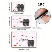 1pc Ghost Pattern Printed Silica Gel Carpet, Easy To Clean, 3D Printed Rectangle, Suitable For Entryway, Living Room, Kitchen, Bedroom, Hallway, Bathroom, Laundry Room - Polyester Carpet, Suitable For Indoor And Outdoor Home Decor, Halloween Decoration, Halloween Gift