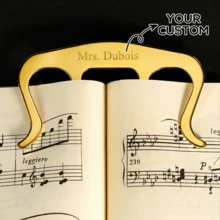 Personalized Music Sheet Clip Page Holder - Custom Engraved Piano Guitar Violin Bookmark - Unique Saxophone Accessories & Teacher Gift For Musicians, Students, Fathers, Boyfriends,Girlfriengs