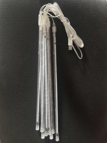 1 Set Of 8-Tube 192LED Meteor Shower Light String, USB Landscape Light, Outdoor Tree Decoration, Suitable For Garden, Street, Terrace, Tent, Wedding Party, Christmas, Thanksgiving And Halloween Decoration - USB - View 12