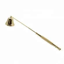 قطعة واحدة من موزع فتيل الشمع بشكل قرن من الفولاذ المقاوم للصدأ، طفاية حريق الشمع، موزع فتيل الشمع القابل للدوران بمقبض إرجونومي، غطاء طفاية حريق الشمع لإطفاء الشموع، فتائل شمع العطور لإطفاء الشموع، أداة شمع العطور من الفولاذ المقاوم للصدأ