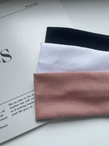 3/4/5pcs Set Minimalist Fashion Knitted Headbands, Versatile Casual Headwear, Suitable For School, Street, Sports, Yoga Styles, Multiple Colors Available, Unisex, All Seasons, Autumn Scarf, Women Fashion Headband, Winter Holiday Essential Beach Accessories Summer Outfits - Multicolor - View 17