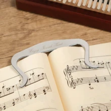 Personalized Music Sheet Clip Page Holder - Custom Engraved Piano Guitar Violin Bookmark - Unique Saxophone Accessories & Teacher Gift For Musicians, Students, Fathers, Boyfriends,Girlfriengs