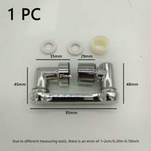 1个1080度旋转水龙头延长器，采用ABS和铜合金材质，适用于家庭浴室和厨房水龙头安装，节水型浴室/厨房水龙头配件，家居浴室装饰
