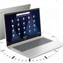 HP 15.6" HD LED Chromebook Laptop, Quad-Core  Pentium N200, 8GB LPDDR5 RAM, Long Battery Life,  OS - 銀色 - 查看 3