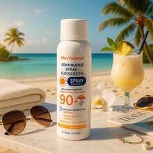 Protector Solar en Spray SPF 90+ Resistente al Agua con Vitaminas C+E | Miss Vanessa, Protector Solar SPF 90+ Spray Continuo - Resistente al Agua con Vitaminas C+E , - Blanco - Ver 6