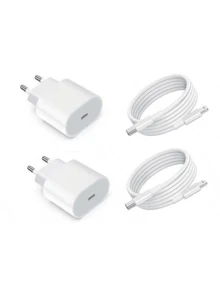 Bộ sạc nhanh PD 30W + Cáp sạc nhanh PD, tương thích với dòng 14 Pro Max/14 Pro/14 Plus/14/13 Pro/13/12/11/XS/XR/8/7/, phích cắm EU, bộ sạc hiệu quả, bộ sạc tường đa chức năng bảo vệ PD 30W tiêu chuẩn Châu Âu. - Phích cắm loại C của EU (220-240V) - Xem 10