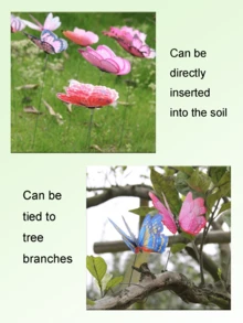 10 Pieces Of 8cm Double-Layer Butterfly Planting Sticks For Pastoral Lawn Potted Plants And Gardens, Plastic Butterfly Planting Stick With Printing