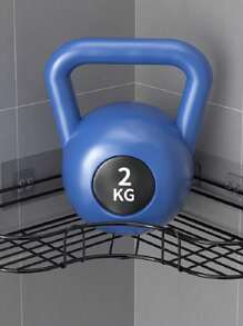 1 pieza Estantería de esquina grande de acero inoxidable para baño, estantería de esquina sin perforación, estantería de baño, estantería de almacenamiento de metal sin taladro para baño, cocina y dormitorio, ahorro de espacio, gabinete de almacenamiento exterior, estantería de almacenamiento triangular sin perforación, accesorios de baño, gabinete de almacenamiento montado en la pared, accesorios de baño, estantería de almacenamiento para champú, loción, cosméticos