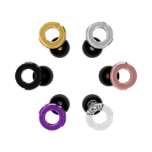 HUAK 1 Pair Electroplated Ear Plugs, Silicone Material, Concert Earplugs, High-Fidelity Hearing Protection Noise-Proof, Suitable For Work And Noise Sensitive, 4 Pairs Of XS, S, M, L Noise-Proof Earplugs - Multicolor - View 10