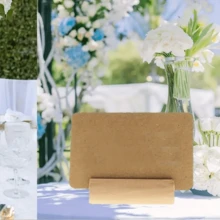 20/40 buc Suporturi din lemn pentru numere de masă pentru nunți și evenimente - Suporturi elegante pentru numere de masă, Suporturi pentru carduri de nume și fotografii, Potrivite pentru fotografii, Cartonașe, Meniuri - Perfecte pentru nunți, petreceri și evenimente, Cleme pentru carduri de nume, Cleme din lemn pentru mesaje cu numere de masă pentru restaurant și nuntă