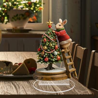 Acrylic Christmas Tabletop Decor 18.01cm X 11.99cm - Perfect For Bedroom, Cafe, Living Room & Outdoor Spaces, Ideal Gift For Friends Home Decor Christmas Decorations Room Decor