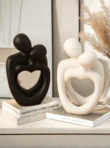 1PC Love Of Kiss Statue, Resin Hugging Couple Decor Ornament, Romantic Gift Meaningful Sculpture For Bedroom Home Office Shelf Desktop Decoration