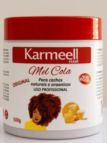 Mel Cola Karmeell Fixador de Cabelos Alta Fixação e Brilho – 500g - Branco - Visão 2