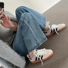 Adidas Originals Adidas Women's Handball Spezial Sneakers, Vintage Court Style Casual Low-Top Daily Sneaker For Fall Outfits For Women, Chic Autumn Work Style, Sneaker For Skate Outfit Ideas - Alumina / Core Black / Cloud White - View 9