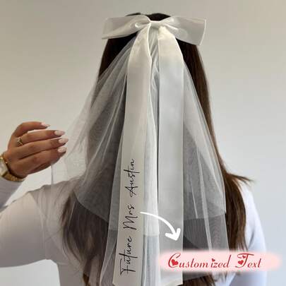 Personalised Bridal Veil | Hen Do | Lace | Bride To Be | Party | Bow | Bridal Accessories Veil Pearl Lace Bridal Hen Party Personalised Veil Hen Do