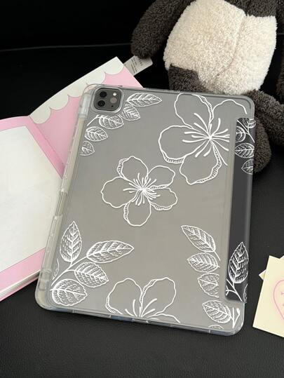 This Beautiful And Cute Cartoon Black Flower Double-Sided Painted Acrylic Transparent Crystal Back Cover Is Shockproof And Suitable For The 7th Generation, 8th Generation (10.2 Inches), And 10th Generation Ipads. It Has A Built-In Pen Slot And Supports Sleep And Wake-Up Functions/Multiple Folding Stand Methods. These Are All Wonderful Halloween And New Year Gifts
