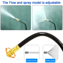 Kit De Irrigação Mangueira 5 Metros Para Jardim Aspersão Automático Com Gotejador Ajustável - Preto - Visão 11