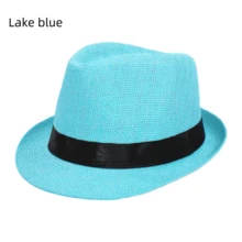 1pc SummerAutumn Breathable Linen Jazz Hat, British Style Casual Gentleman Fedora
