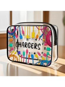 Portable Pill Pattern Cosmetic Bag - Ultra Thin Zipper Travel Pouch, Can Hold Cards And Coins - Multicolor - View 6