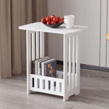 1件/迷你圆桌，适合家庭客厅。创意简约设计。小尺寸方形床头柜，适合小房间，服务清单，家居家具