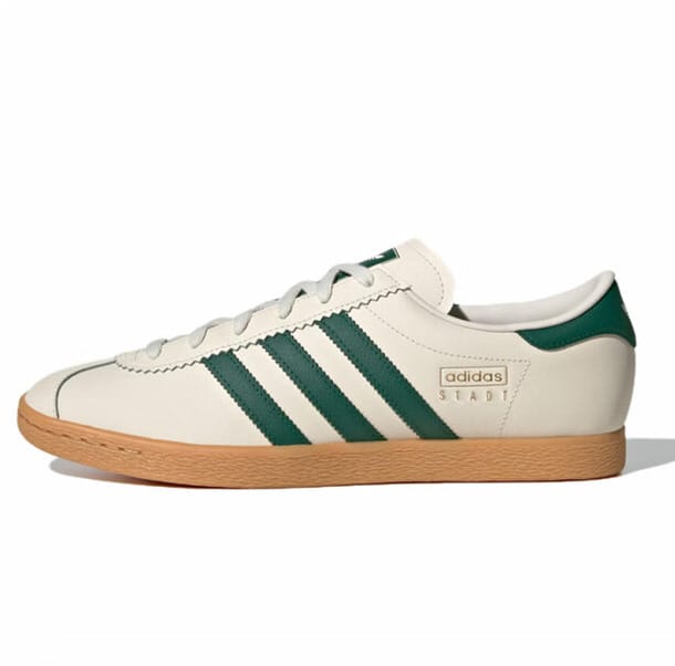 Adidas 阿迪达斯 Originals 三叶草休闲鞋，男女款新款运动鞋，T 字标志低帮轻便运动鞋 JR8311 - 米綠色 - 查看 1