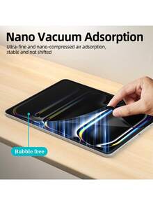 1片隐私磨砂屏幕保护膜，包含1片摄像头镜头保护膜，兼容第12/11/10/9/8/7/6/5代、10.9英寸/10.2英寸/9.7英寸平板电脑，包括Air8/Air7/Air6/Air5/Air4/Air3/Air2/Air1/Pro 9.7/Pro 10.5。PET材质屏幕保护膜，平板电脑屏幕保护必备，适合日常、办公、家庭使用，防水、防震、防刮擦。 - 1+1 - 查看 3