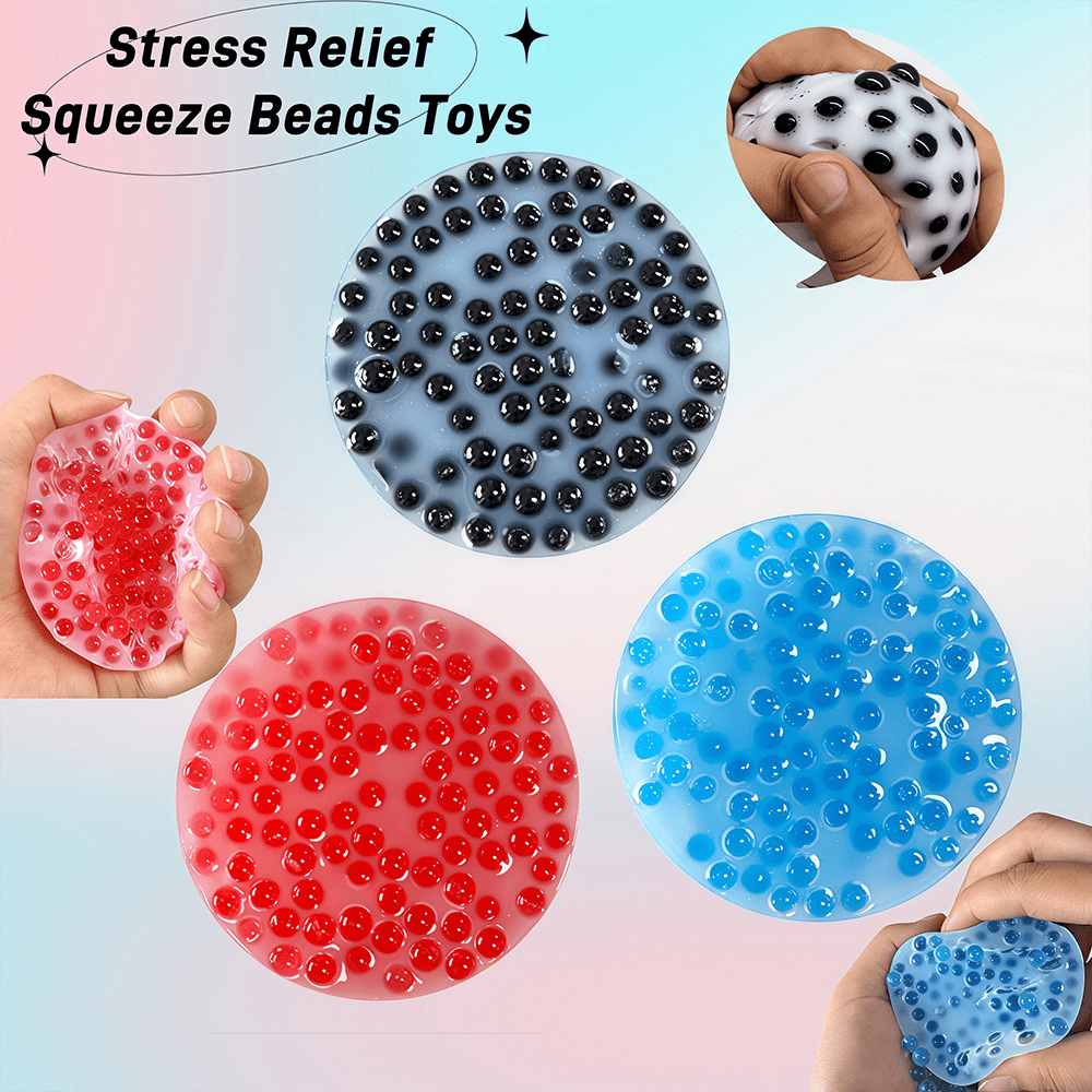 1/5pcs Stress Relief Squeeze Beads Toys , Beads Popping Toy, Elasticity Squeeze Beads Toys Stress Relief , Squeeze Pimple Toys, Fidget Toys, Squeeze Toys,Sensory Toys , Irritability Toys, For Relaxation, Hand Exercise Toys,Suitable For Birthday, Party Favours,Soft ,Party Bag Fillers Toys