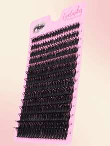 14ROWS 280PCS False Eyelashes Russian Volume 60D Curl D, 8-16mm Big Voluminous, Halloween Dramatic Lash Clusters 60D Cat Eye Lashes&Extra Fluffy&Extra Thick&Dramatic&DIY, Reusable Individual Eyelash Extension Kit -For Daily MakeupWedding&Dating&Stage&Travel&Party, -For Christmas&Halloween&Gifts&Spring Festival, Must-Have Lashes Set!