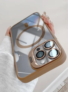 Premium Heavy Duty Magnetic Shock-Proof Phone Case, Compatible With Iphone 16/15/14/13/12/11 Pro Max Plus, Includes Stand And Rear Glass Lens Protector, Waterproof, Anti-Fall, Scratch-Resistant - Brown - View 3