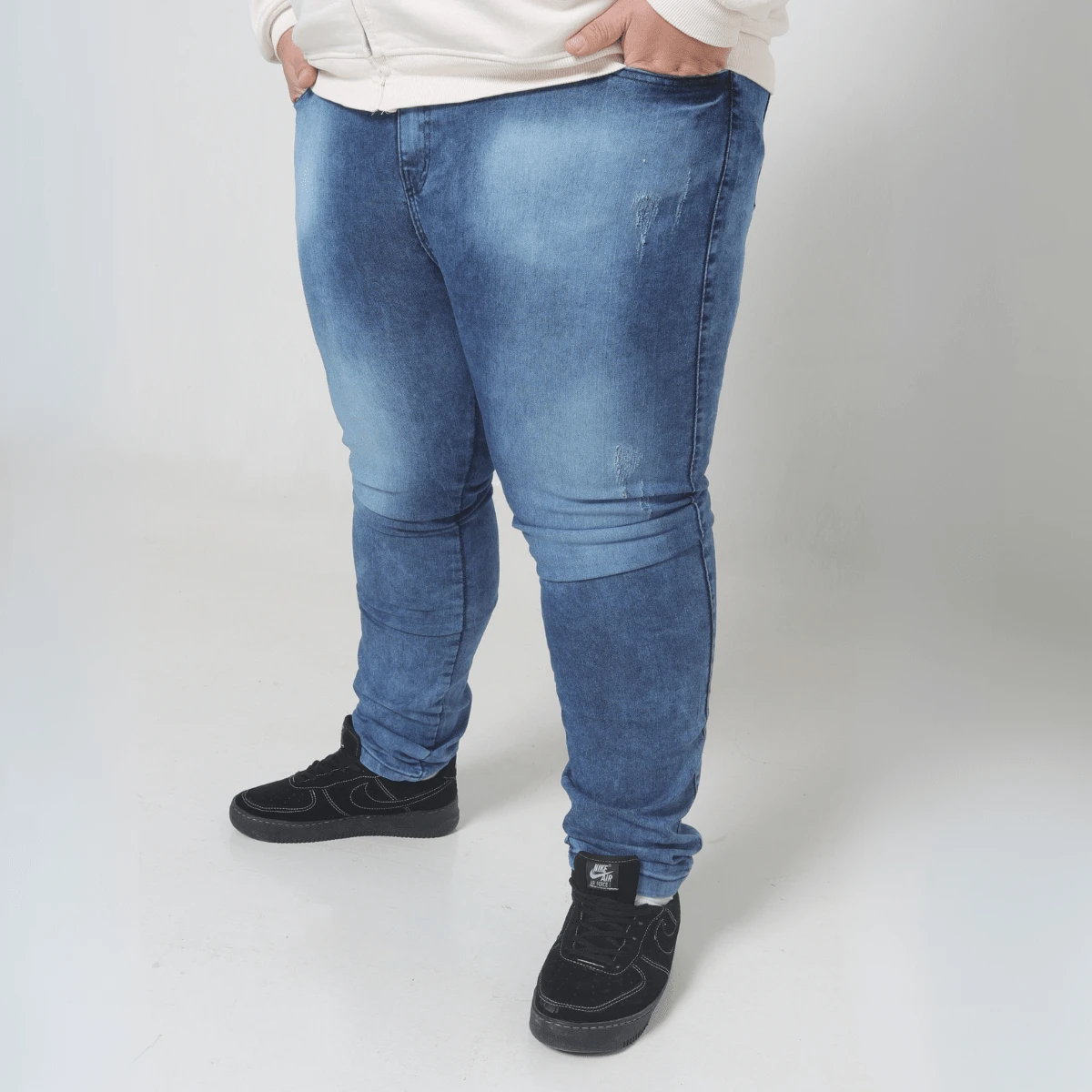 Lions Jeans Men's Plus Size Jeans, Gift For Dads, Size 50 To 56 - 加大中型藍色磨損 - 查看 1