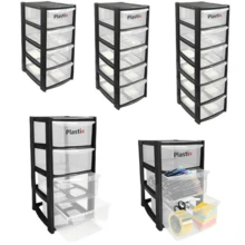 MINI SMALL Plastic Drawer Storage Tower Unit Office Home Desktop Stationery Make Up Organiser Tidy - 6 Drawer Mini Tower - View 1