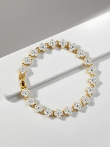 1条时尚四叶草彩色铜手链，男士朋克风合金手链，适合男士日常佩戴，夏季适用，送朋友的礼物 - 手鍊 - 查看 16