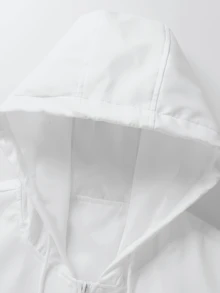 YINGHU 2pcs Men Casual Sports Suit, Hooded Zipper Color Block Jacket, Drawstring Pocket Sports Pants, Suitable For Spring/Autumn Fitness, Running, Sports - Blue and White - View 5