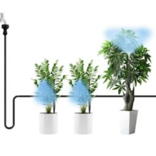 Kit De Irrigação Mangueira 5 Metros Para Jardim Aspersão Automático Com Gotejador Ajustável - Preto - Visão 4
