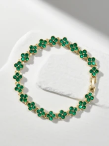 1条时尚四叶草彩色铜手链，男士朋克风合金手链，适合男士日常佩戴，夏季适用，送朋友的礼物 - 手鍊 - 查看 15