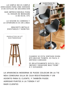Set de 2 taburetes de bar giratorios. Altura regulable, sillas de bar, taburetes de mostrador vintage con respaldo y diseño de giro de 360°. Set de 2 taburetes de bar giratorios, altura regulable, con respaldo y pedal, sillas de bar para restaurantes. - Negro - Ver 4